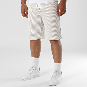 Jack And Jones - Jaiden May Beige Witte Joggingbroek