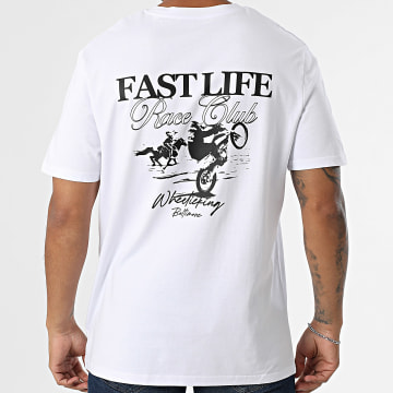 Luxury Lovers - Oversize Tee Shirt Fast Life Race Club Black White
