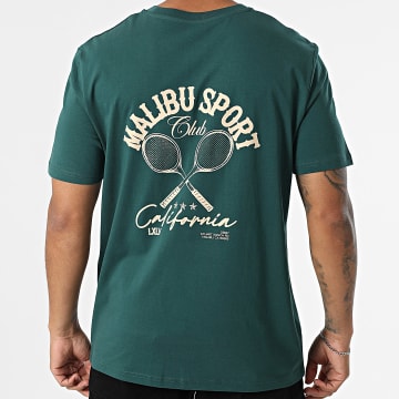 Luxury Lovers - Oversize Tee Shirt Malibu Sport Club Beige Green
