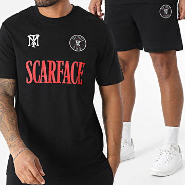 Scarface - Set di maglietta nera e pantaloncini da jogging "Il mondo è tuo".
