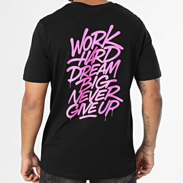Super Prodige - Tee Shirt Oversize Large Mindset Black Pink Fluo