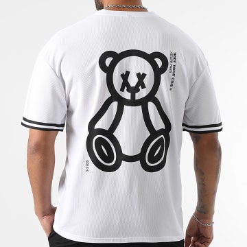 Teddy Yacht Club - Tee Shirt Baseball Large Fat Outline White Black