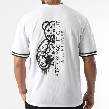 Teddy Yacht Club - Tee Shirt Baseball Large Atelier White Black
