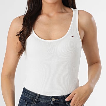 Tommy Jeans - Débardeur Femme Soft Rib 0917 Blanc