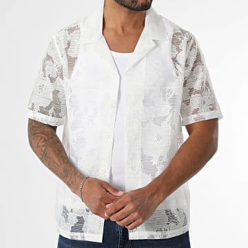 Uniplay - Chemise Manches Courtes 813 Blanc Floral