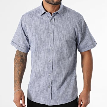 Armita - Chemise Manches Courtes Regular Fit 853 Bleu Marine Chiné