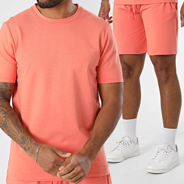 Black Industry - Ensemble Tee Shirt Oversize Et Short Jogging Saumon