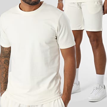 Black Industry - Ensemble Tee Shirt Oversize Et Short Jogging Beige Clair