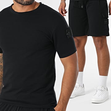 Black Industry - Ensemble Tee Shirt Et Short Jogging 009 Noir