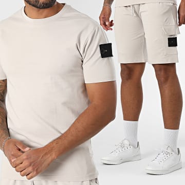 Black Industry - Ensemble Tee Shirt Et Short Jogging 009 Beige