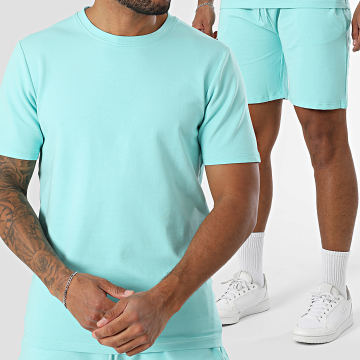 Black Industry - Ensemble Tee Shirt Oversize Et Short Jogging Turquoise