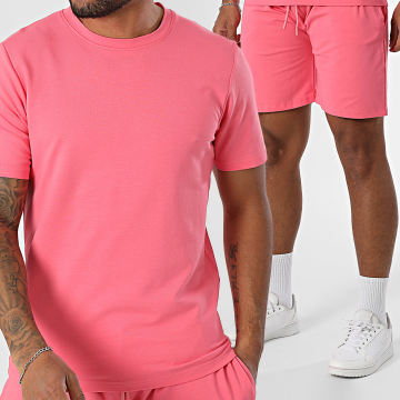 Black Industry - Ensemble Tee Shirt Oversize Et Short Jogging Rose