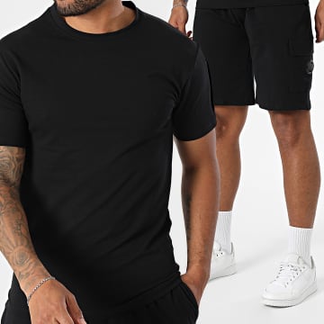 Black Industry - Ensemble Tee Shirt Oversize Et Short Jogging Noir