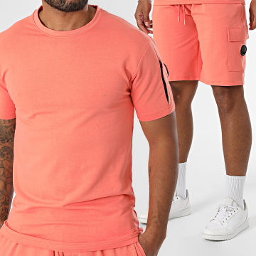 Black Industry - Ensemble Tee Shirt Oversize Et Short Jogging Saumon