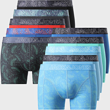 Jack And Jones - Set van 10 Canvey Boxers Lichtblauw Koningsblauw Turquoise Oranje Zwart
