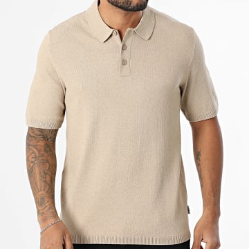 JJREBEL - Polo a maniche corte Callum Beige