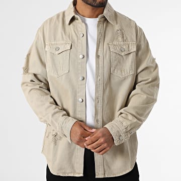 Uniplay - 888 Sobrecamisa de jean beige