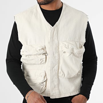 Uniplay - Gilet Jean Sans Manches 69A Beige Clair