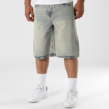 Uniplay - Baggy Fit Jean Short 390 Blue Denim Beige