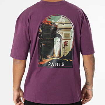 Black Industry - Tee Shirt Oversize Paris 013 Violet