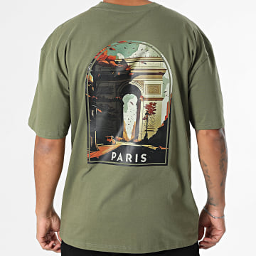 Black Industry - Tee Shirt Oversize Paris 013 Vert Kaki
