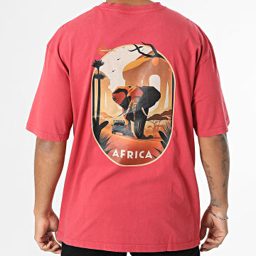 Black Industry - Tee Shirt Oversize Africa 012 Rouge