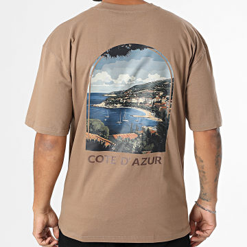 Black Industry - Tee Shirt Oversize Côte D'Azur 024 Marron