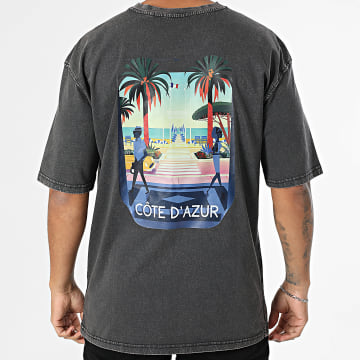 Black Industry - Tee Shirt Oversize Côte D'Azur 033 Gris Anthracite