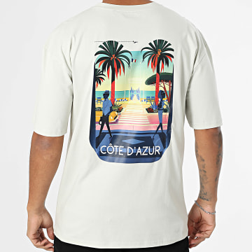 Black Industry - Tee Shirt Oversize Côte D'Azur 033 Gris Clair