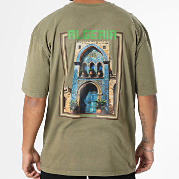 Black Industry - Tee Shirt Oversize Algeria 044 Vert Kaki