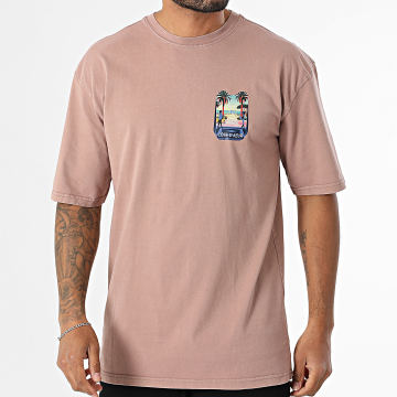 Black Industry - Camiseta oversize Côte D'Azur 033 Marrón claro
