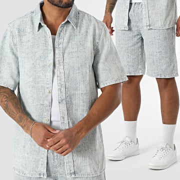 Classic Series - Ensemble Chemise Manches Courtes Et Short Jean 001 Bleu Wash