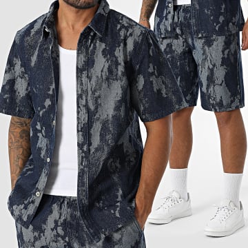 Classic Series - Kombination aus Kurzarmhemd und Jeans-Shorts 003 Blau Brut