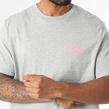 Dragon Ball Z - Tee Shirt Oversize Majin Chest Gris Chiné Rose