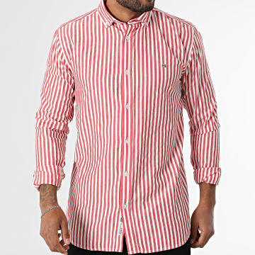 Geographical Norway - Langarmshirt Gestreift 168 Rot Weiß