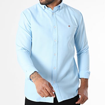 Geographical Norway - Hemd Langarm 172 Hellblau