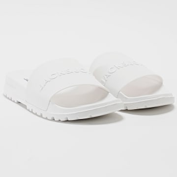 Jack And Jones - Claquettes Dennis Raised Slider Blanc
