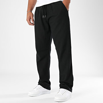 KZR - Pantalon Regular Fit Estival En Lin 056 Noir