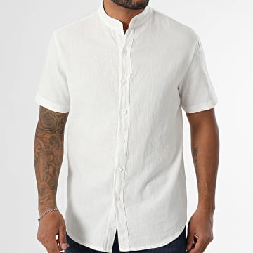 KZR - Chemise Manches Courtes Col Officier 059 Beige Clair