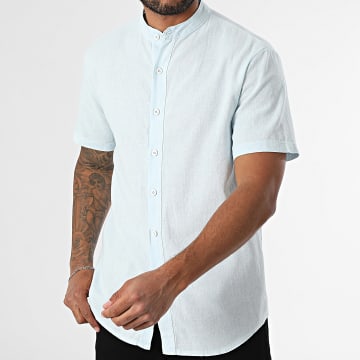 KZR - Chemise Manches Courtes Col Officier 059 Bleu Clair