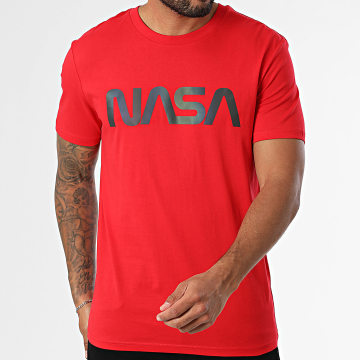 NASA - Tee Shirt Worm Logo Black Rainbow Rouge