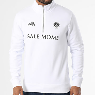Sale Môme Paris - Sweat Col Zippé FC Nounours Blanc Noir