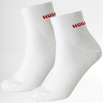 HUGO - Lot De 2 Paires De Chaussettes Logo 50516396 Blanc