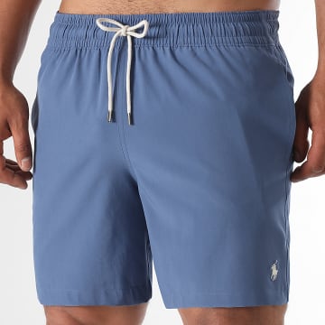 Polo Ralph Lauren - Short De Bain A Rayures Original Player Bleu Marine