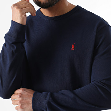 Polo Ralph Lauren - Tee Shirt Manches Longues Original Player Bleu Marine