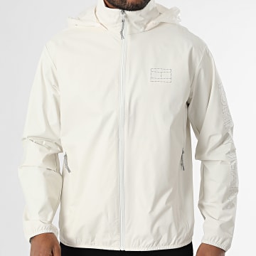 Tommy Jeans - Coupe-Vent Capuche Zippé Perforated Logo 1680 Beige Clair