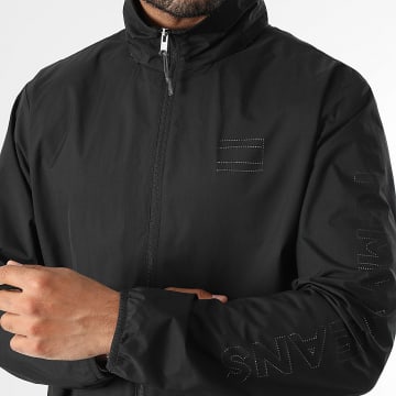 Tommy Jeans - Windjack Zip Hoodie Geperforeerd Logo 1680 Zwart