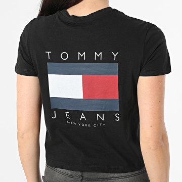 Tommy Jeans - Tee Shirt Femme Flag 1423 Noir