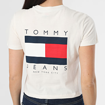 Tommy Jeans - Tee Shirt Femme Flag 1423 Blanc