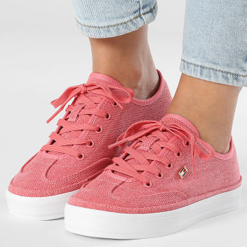 Tommy Hilfiger - Baskets Femme Washed Canvas Vulc 8894 Washed Cherry